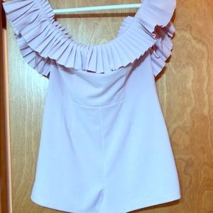 Off the shoulder stretchy romper sz Lg